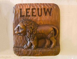 leeuw bier houten bord 04
